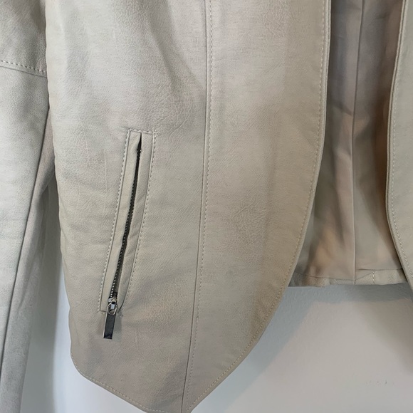 Faux Leather Cream Dynamite Jacket - Picture 5 of 7